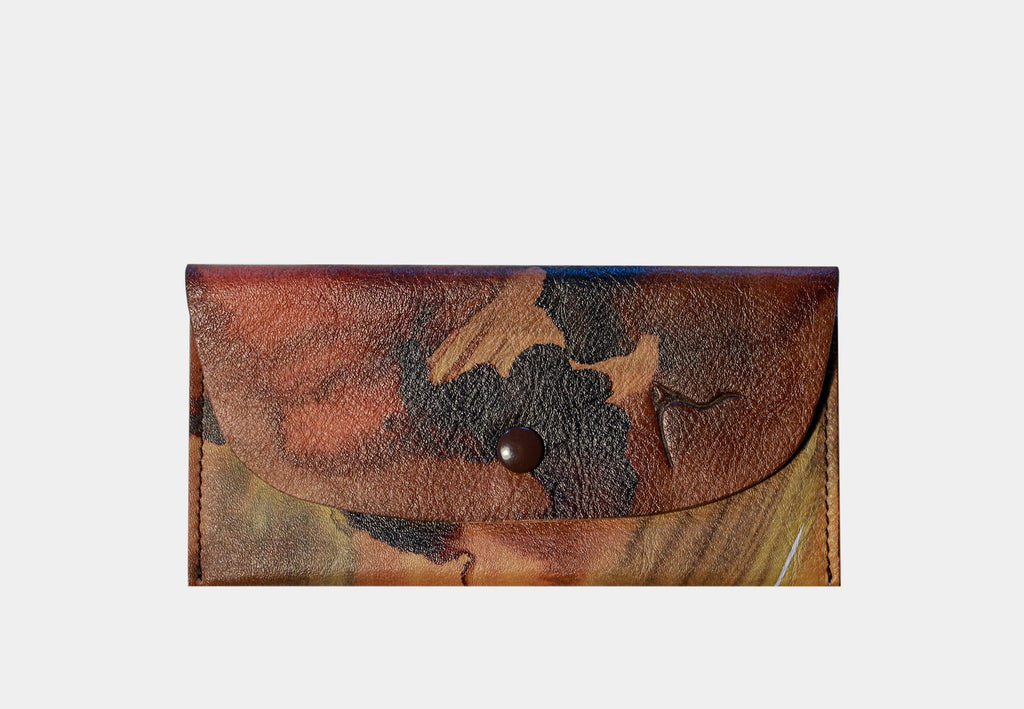 Leather coin purse brown